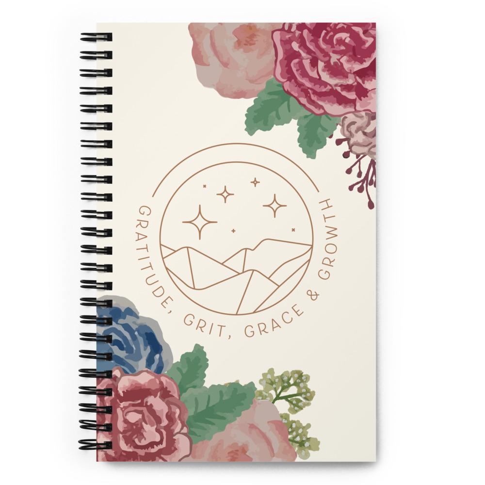 Climb 4 Gs watercolor spiral notebook cover
