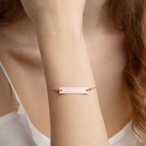 my race my pace rose gold women's bracelet