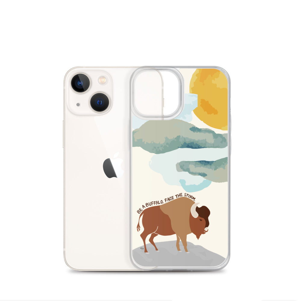 Buffalo watercolor iPhone Case