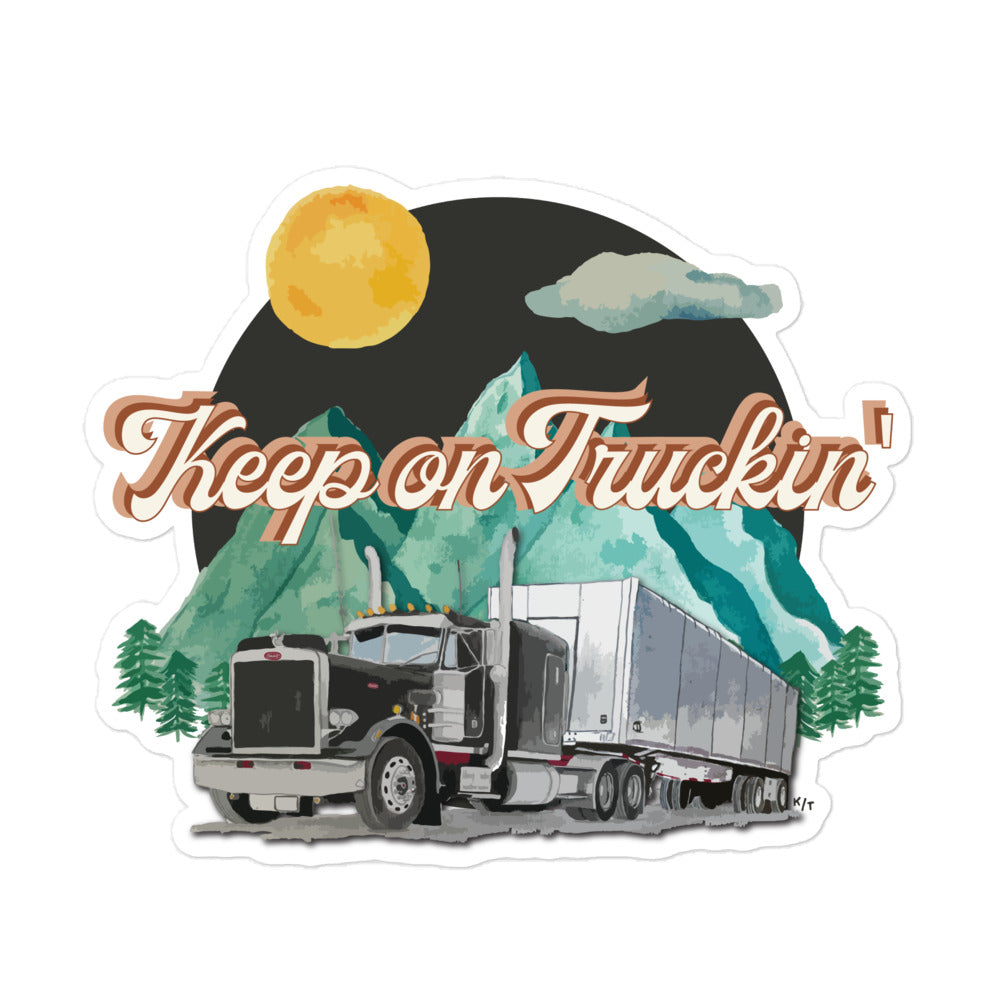 keep truckin sticker