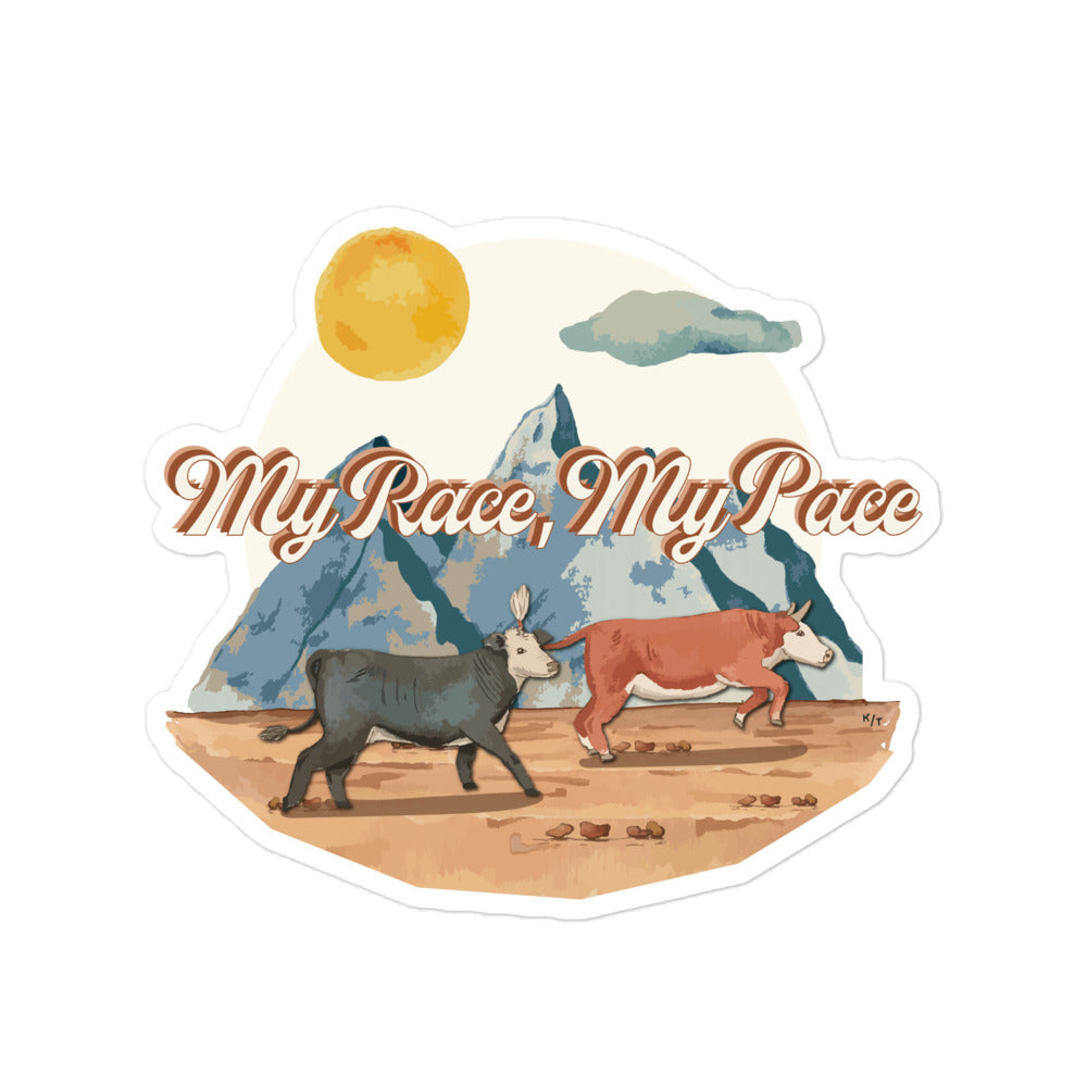 My race my pace sticker