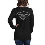 Load image into Gallery viewer, Twisselman ranch long sleeve womens tshirt back
